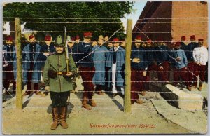 Wahn Germany Prisoner of War Camp 1914/15 French Prisoners Postcard H73 *as is