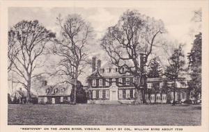 Virginia Jamestown Island Westover On The James River Built By Col William By...