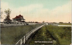 Race Track Windsor Ontario ON c1913 Howell Bros Postcard F23