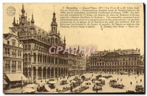 Old Postcard Eat Brussels Grand Place and North East