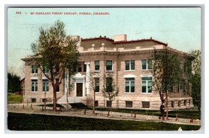 McClelland Public Library Building Pueblo Colorado CO 1912 DB Postcard W2