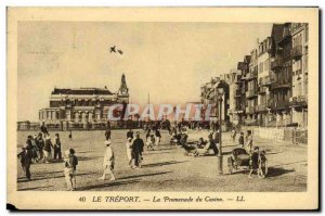 Old Postcard Treport La Promenade du Casino