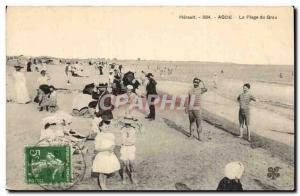 Agde - the Beach of Grau - Old Postcard