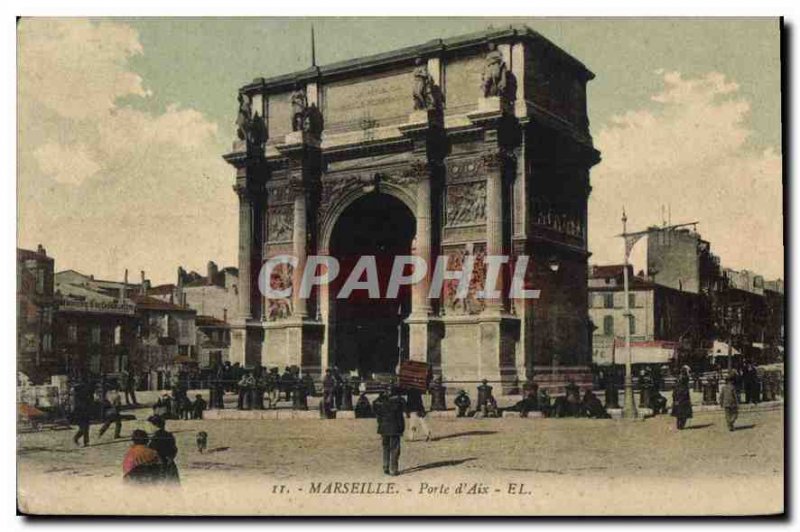 Old Postcard Marseille Porte d'Aix El