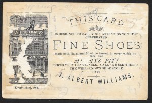 VICTORIAN TRADE CARD Burt & Packards Fine Shoes Fancy Carriage & Two Horses