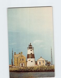 Postcard Execution Rock Lighthouse off Little Neck Bay Long Island New York USA
