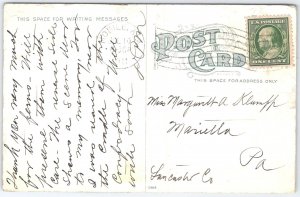 Vintage Alabama State Capitol Montgomery Postcard with 1911 Postmark