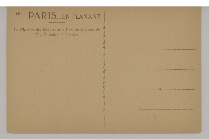 France - Paris. Concorde Bridge & Deputies Chamber