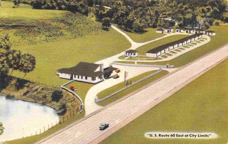 Robinson's Lakeside Inn Motel Huntington West Virginia linen postcard