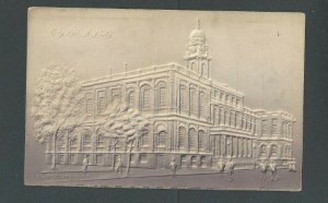 Ca 1904 Post Card NYC City Hall Lt Purple Airbrushed Embossed