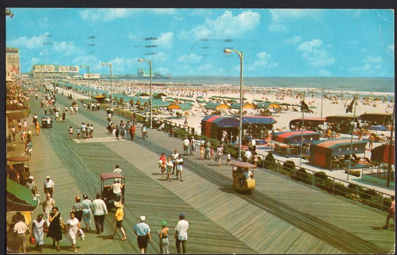 NJ Panoramic View looking down upon the Boardwalk ATLANTIC CITY1963 -1950s-1970s