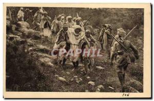 VINTAGE POSTCARD the War in Morocco a chief in favor wounds Militaria