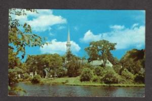MA C  Wren Steeple Church SANDWICH MASS Cape Cod Postcard Massachusetts