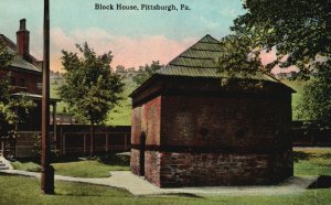Vintage Postcard 1913 View Block House Pittsburgh Pennsylvania PA