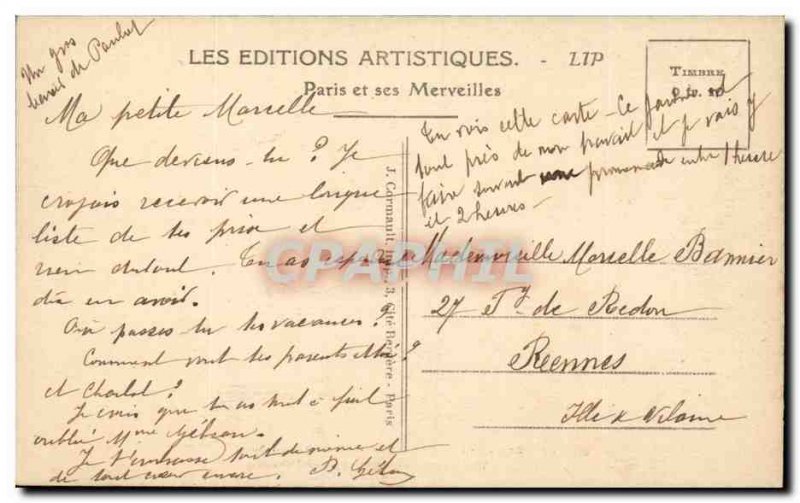 Paris - 6 - The Luxembourg Palace Old Postcard