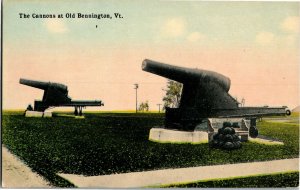 The Cannons at Old Bennington VT Vintage Postcard C02