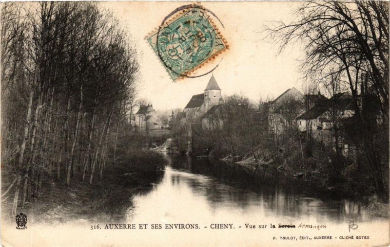 CPA AUXERRE et ses Env. - CHENY - Vue sur le Serein (658903)