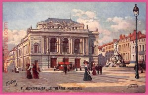 af9421 - FRANCE - VINTAGE POSTCARD Postcards - Montpellier THEATRE-