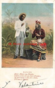 317615-Black Americana, Valentine Series, Man Holding Chicken Serenading Navaho