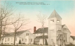 Postcard 1920s New York Long Island Presbyterian Church Westhampton NY24-2193