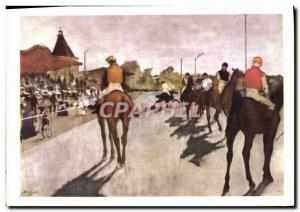 Modern Postcard Degas At the races before jumping horse forums