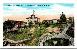 Vtg 1920 National Soldiers Home Hot Springs Black Hills South Dakota SD Postcard