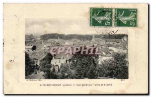 Area on Adour Old Postcard General view City eveche