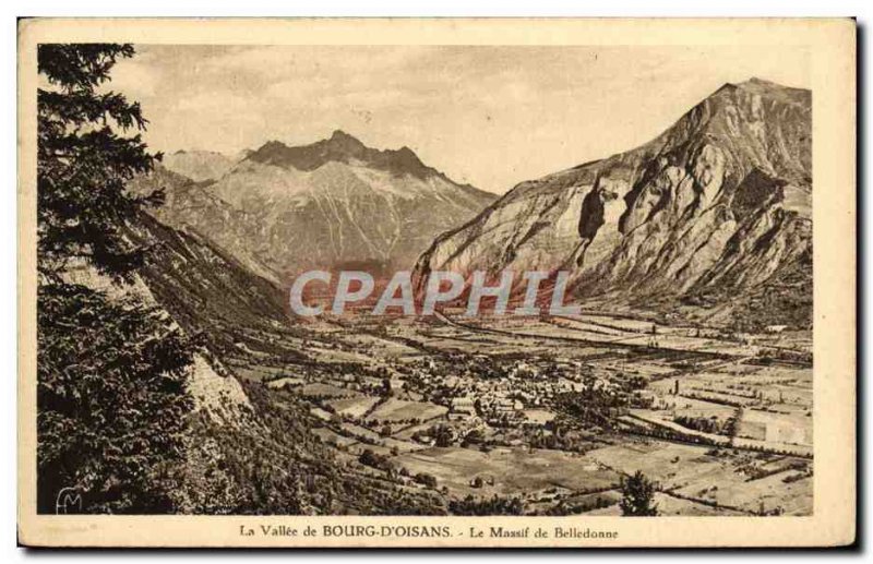 Old Postcard The valley of Bourg D & # 39Oisans The Belledonne