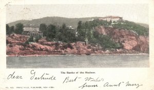 Vintage Postcard 1902 The Banks Of The Hudson River Mountains New York NY