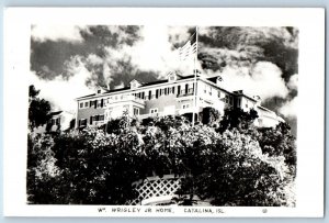 Catalina Island Postcard RPPC Photo Wm Wrigley Jr. Home Mansion c1940's Vintage