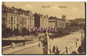 Old Postcard Bayreuth Luitpoldplatz