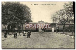 Old Postcard Rueil Barracks Army main entrance Children