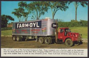 Farm Oyl Truck,Advertising Postcard