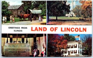 M-44501 Greetings from Illinois USA  Land of Lincoln