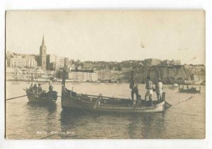 401454 MALTA fishing boats Vintage photo postcard