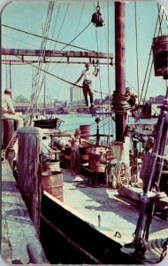 Florida Pensacola Fishing Vessel Unloading Red Snappers 1952