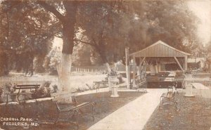 Frederick Maryland Carroll Park Real Photo Vintage Postcard AA68547