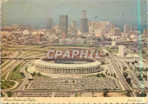 Postcard Modern Atlanta Stadium and Skyline