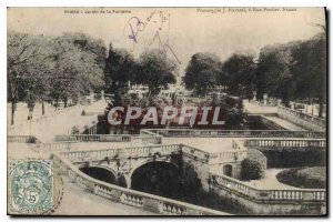 Postcard Old Nimes Fountain Garden