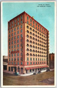 Los Angeles California, 1933 Hotel St. Regis, Building, Road Corner, Postcard