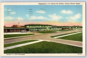 1940 Corpus Christi Texas TX Postcard Dispensary US Naval Air Station Building