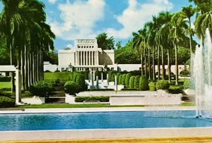 Vintage Post Card Hawaii Mormon Latter Day Saints Temple Oahu Dexter