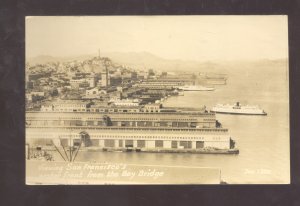 RPPC SAN FRANCISCO CALIFORNIA WATERFRONT VINTAGE REAL PHOTO POSTCARD