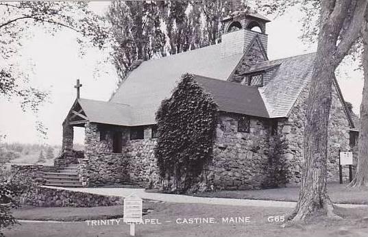 Maine Castine Trinity Chapel Real Photo RPPC