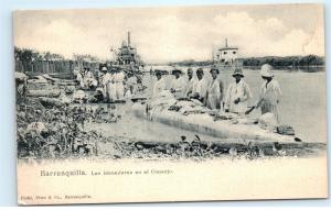 *Barranquilla Las Lavanderas en el Consejo Columbia Vintage Postcard C59