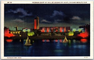 VINTAGE POSTCARD VIEW OF THE HALL OF SCIENCE AT CHICAGO WORLD'S FAIR 1933