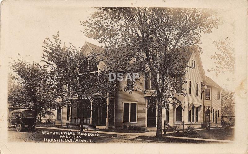 C78/ Heron Lake Minnesota Real Photo RPPC Postcard c1910 SW Minnesota Hospital