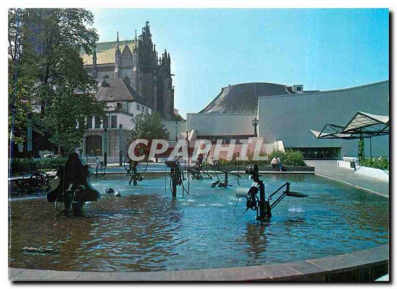 Postcard Modern Basel Tinguely Brunnen