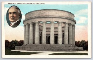 Vintage Postcard Warren G. Harding Memorial Round Building Marion Ohio Structure