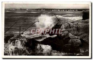 Modern Postcard The Vallieres rough sea rocks